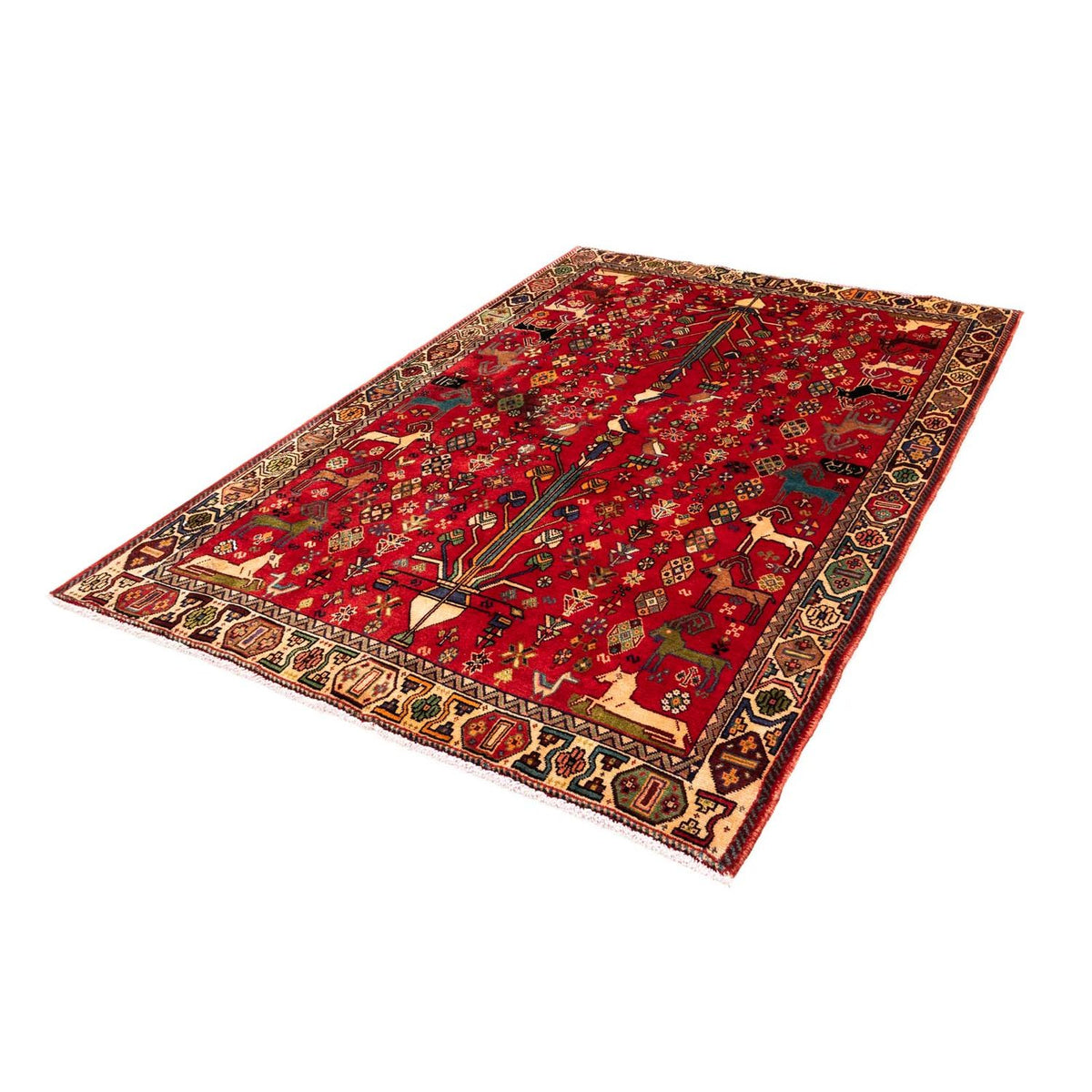Alfombra persa - Nómada - 220 x 143 cm - rojo