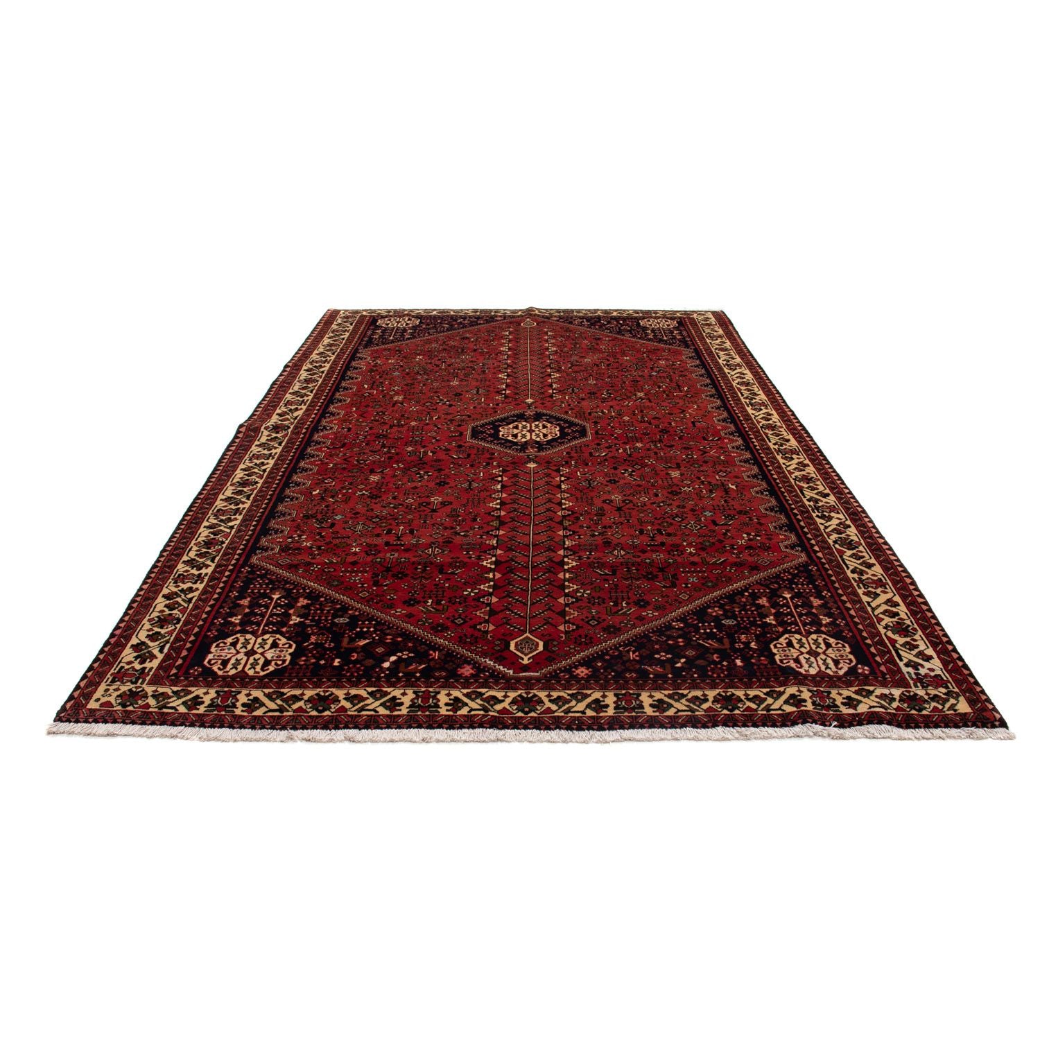 Alfombra persa - Nómada - 300 x 200 cm - rojo oscuro