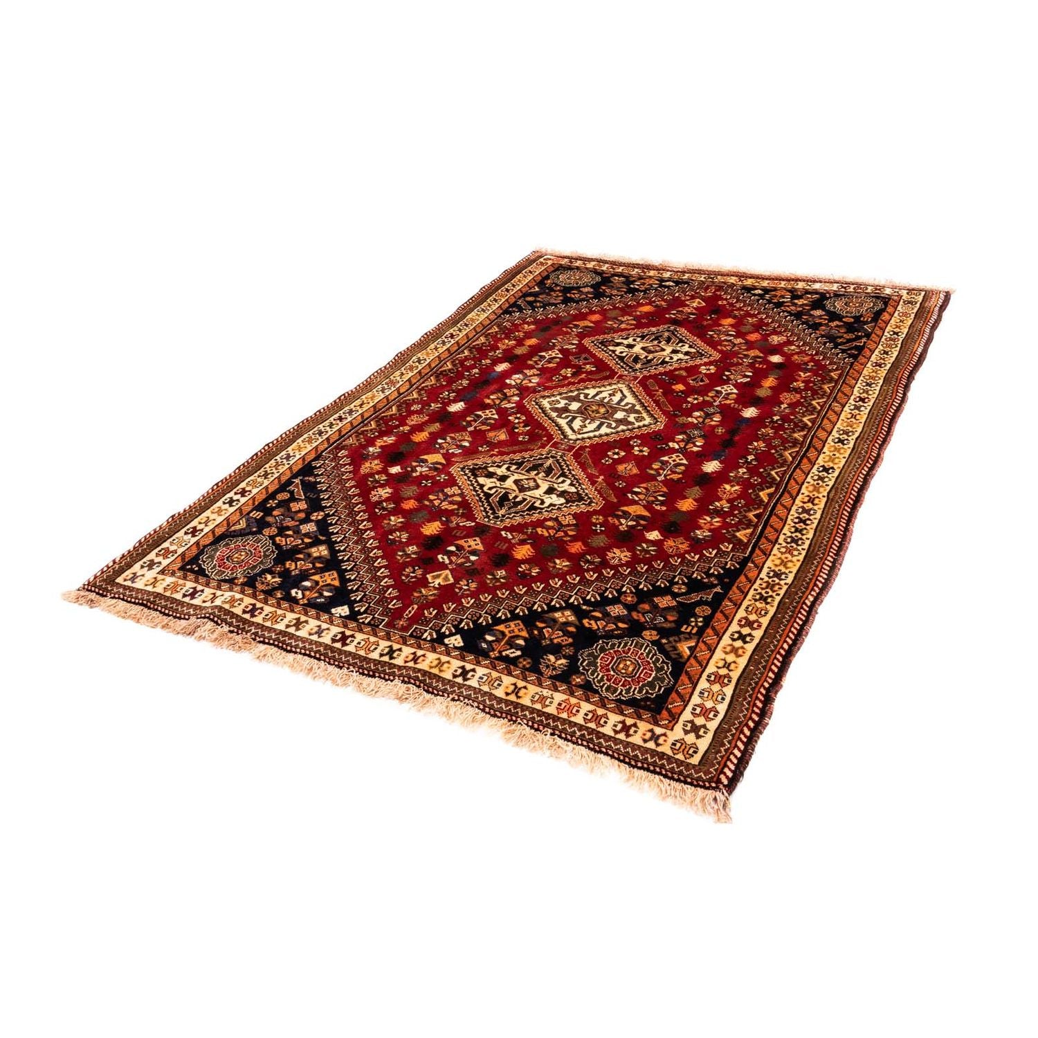 Alfombra persa - Nómada - 210 x 145 cm - rojo oscuro