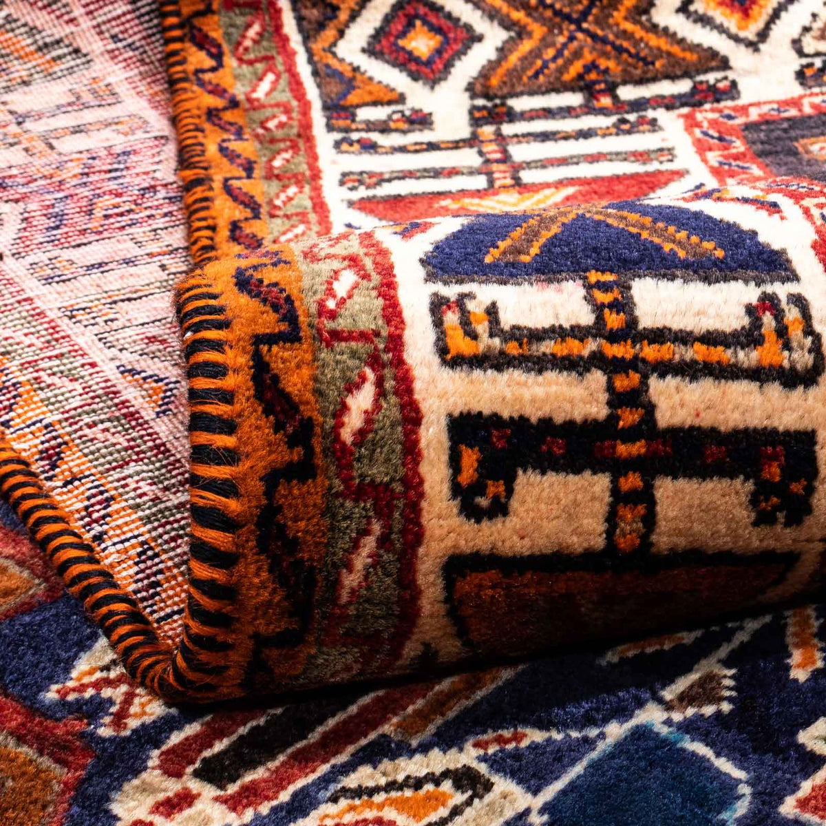 Alfombra persa - Nómada - 257 x 160 cm - rojo oscuro