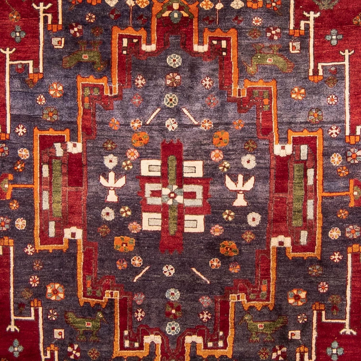 Alfombra persa - Nómada - 338 x 220 cm - rojo oscuro