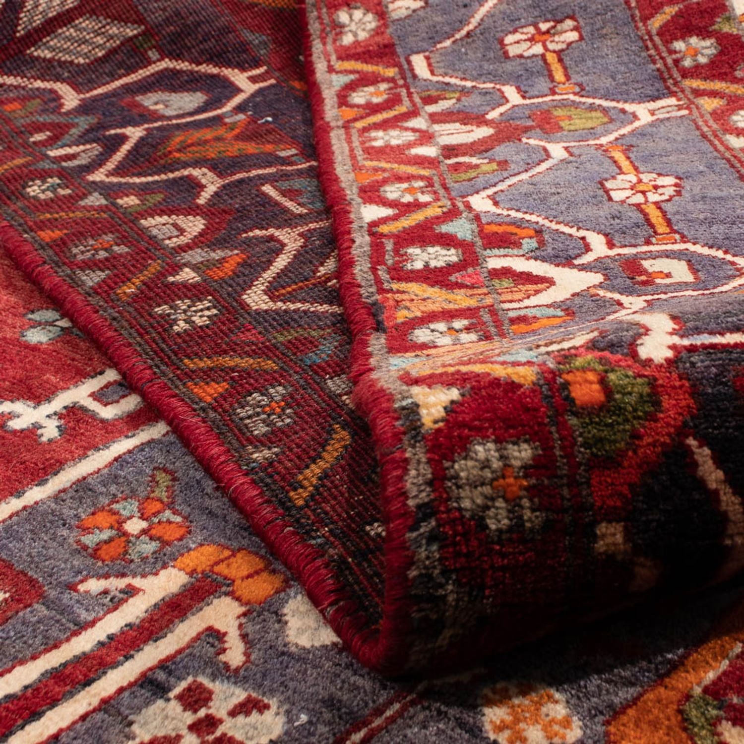 Alfombra persa - Nómada - 338 x 220 cm - rojo oscuro