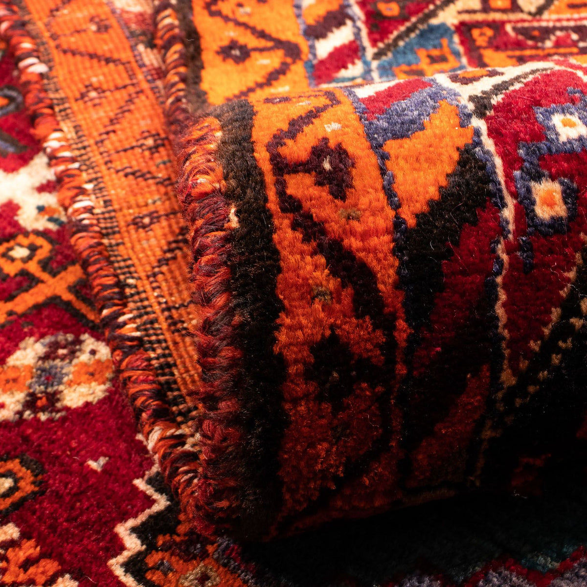 Alfombra persa - Nómada - 235 x 140 cm - rojo oscuro