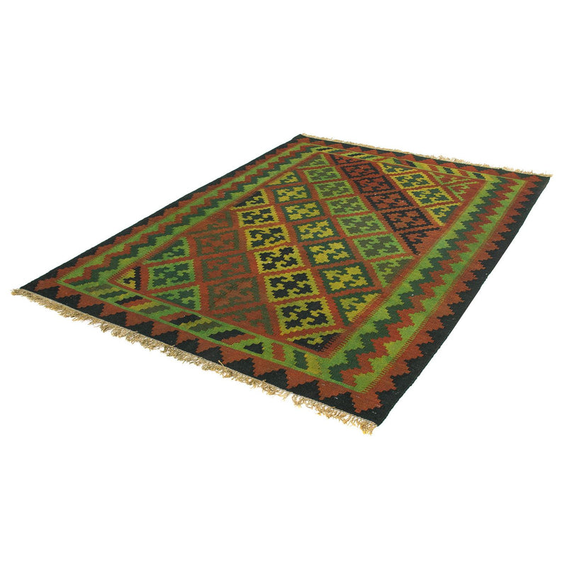 Alfombra Kelim - Oriental - 197 x 148 cm - verde oscuro