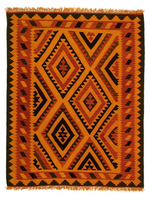 Alfombra Kelim - Oriental - 195 x 152 cm - marrón oscuro