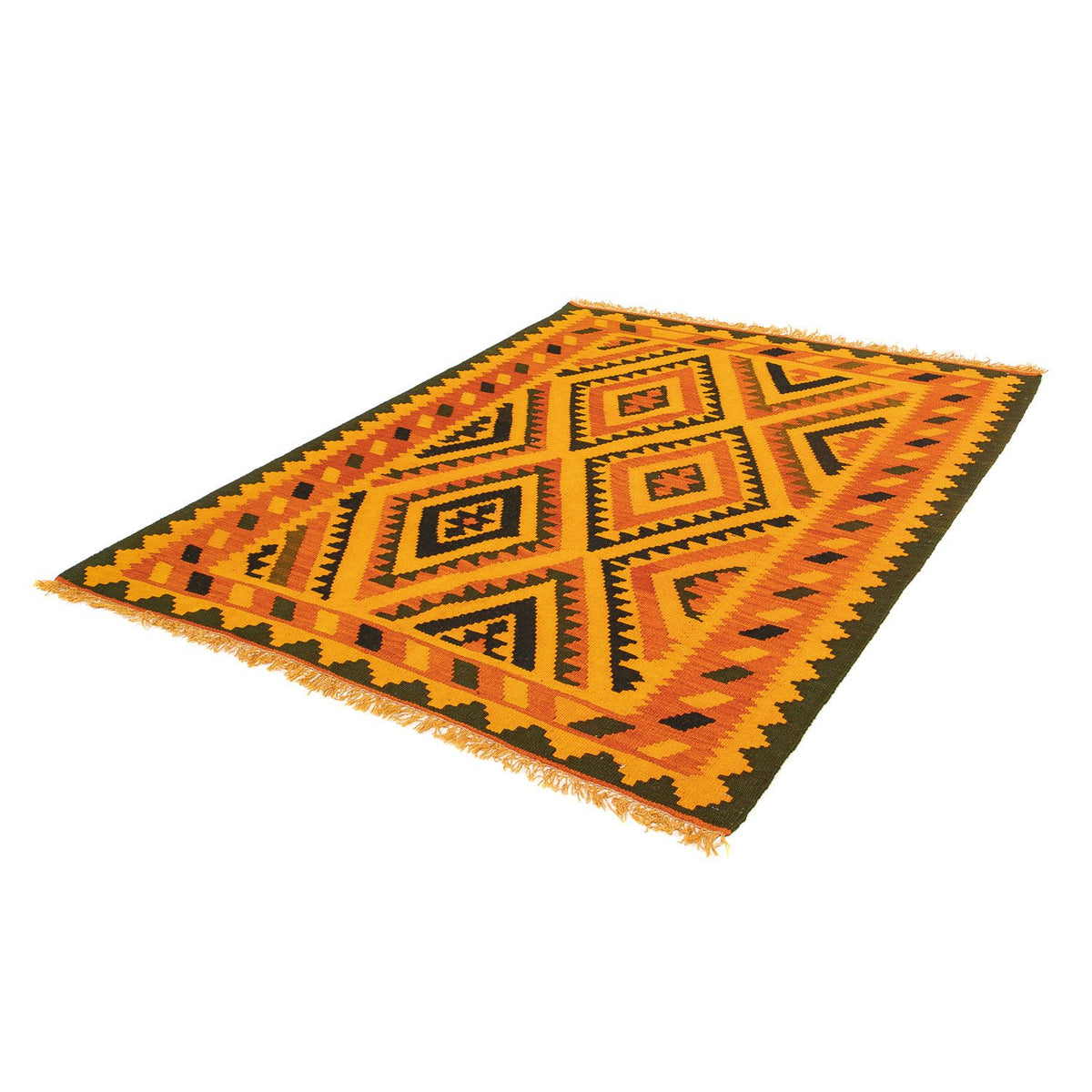 Alfombra Kelim - Oriental - 195 x 152 cm - marrón oscuro