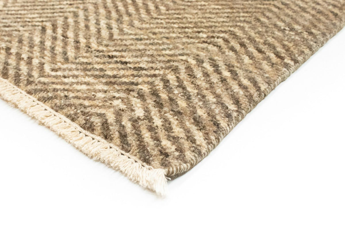 Alfombra de pasillo Alfombra Gabbeh - Indus - 370 x 77 cm - beige