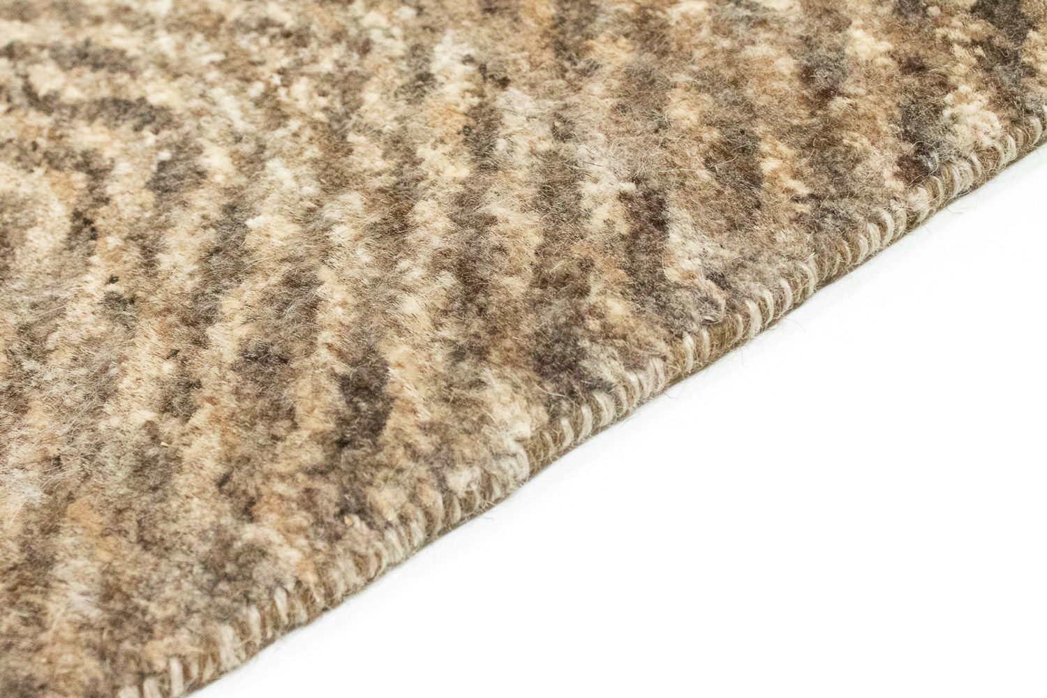 Alfombra de pasillo Alfombra Gabbeh - Indus - 370 x 77 cm - beige