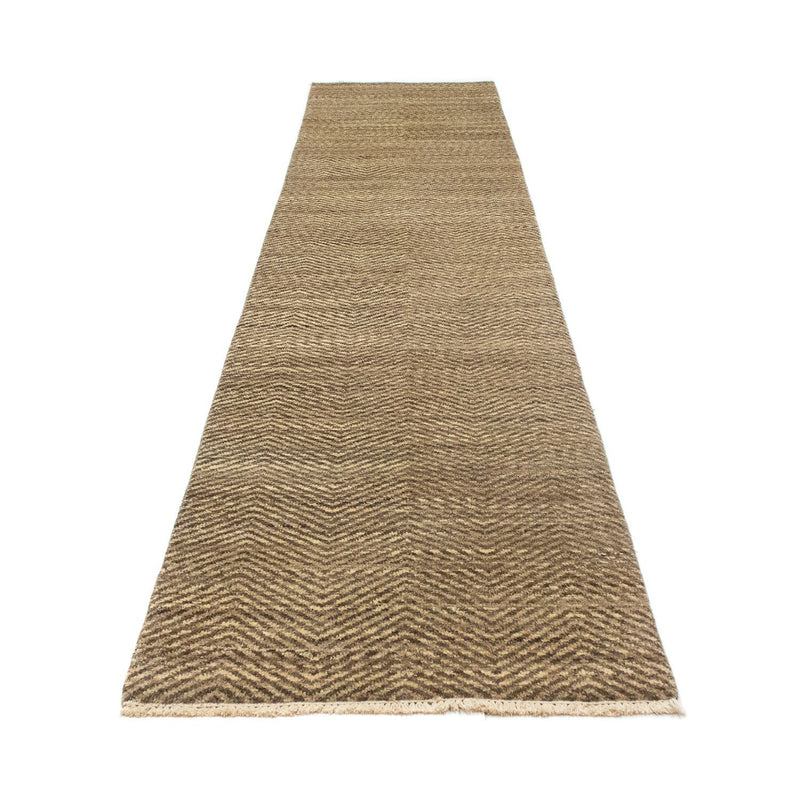 Alfombra de pasillo Alfombra Gabbeh - Indus - 370 x 77 cm - beige