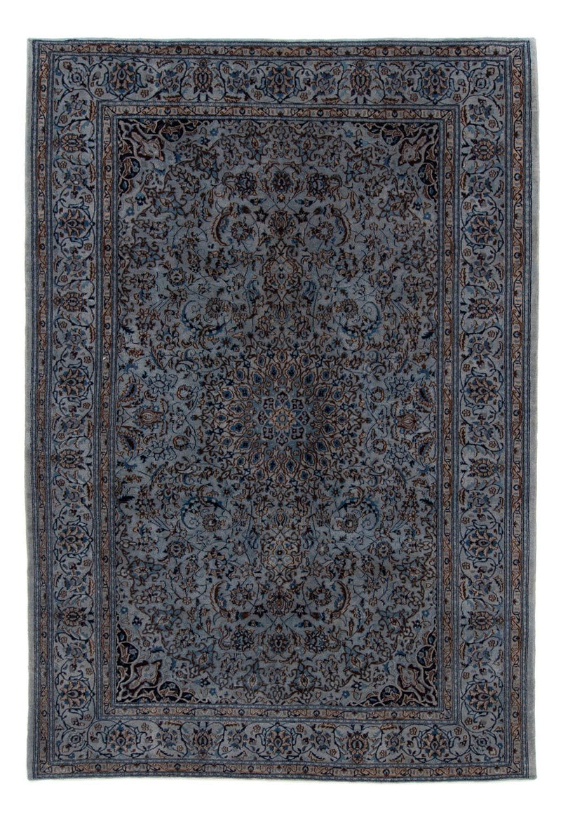 Alfombra persa - Nain - 296 x 200 cm - azul marino