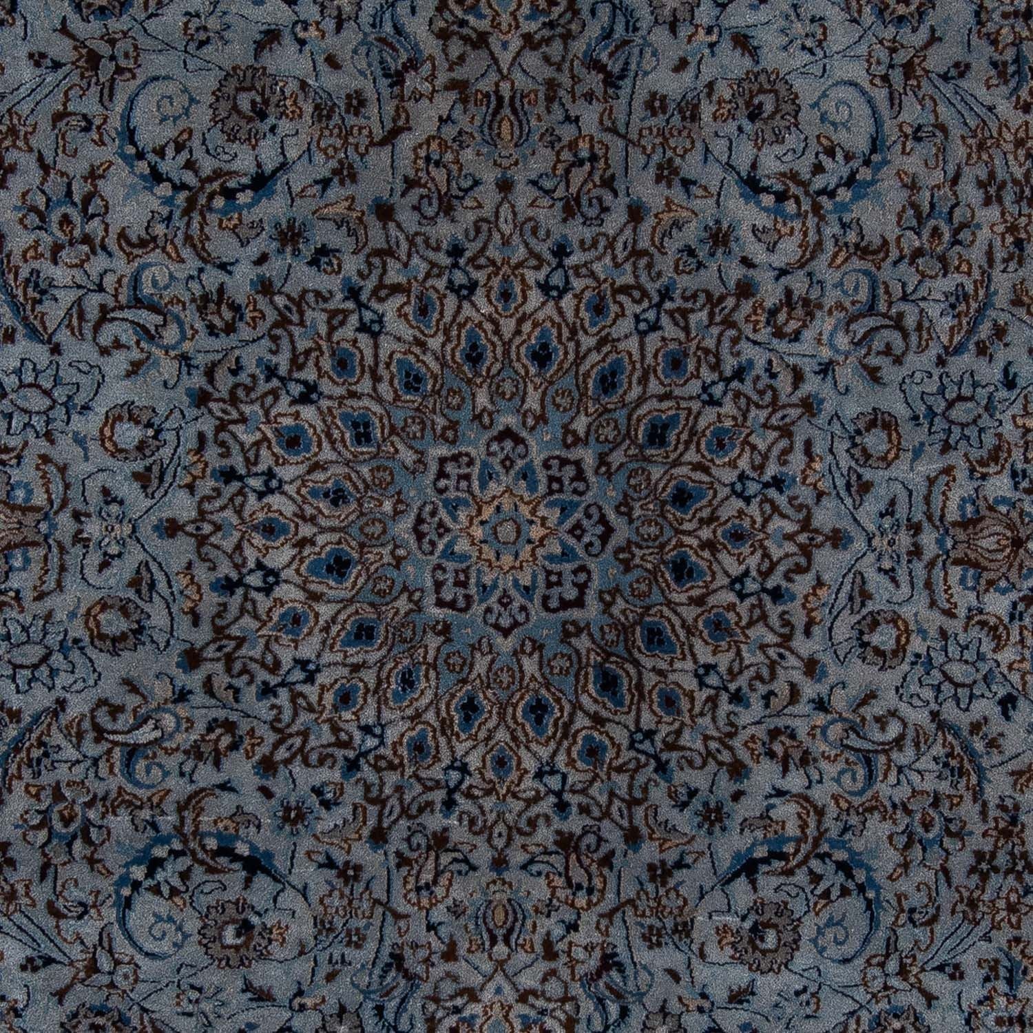 Alfombra persa - Nain - 296 x 200 cm - azul marino