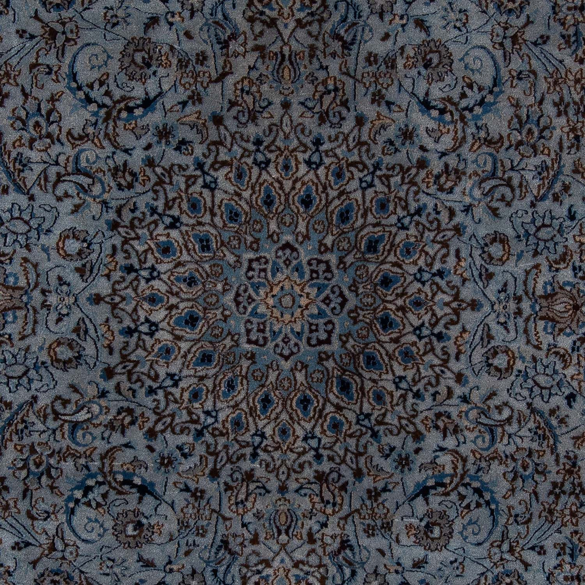Alfombra persa - Nain - 296 x 200 cm - azul marino