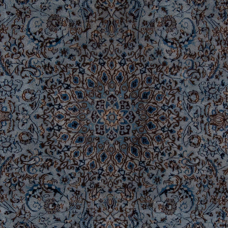 Alfombra persa - Nain - 296 x 200 cm - azul marino