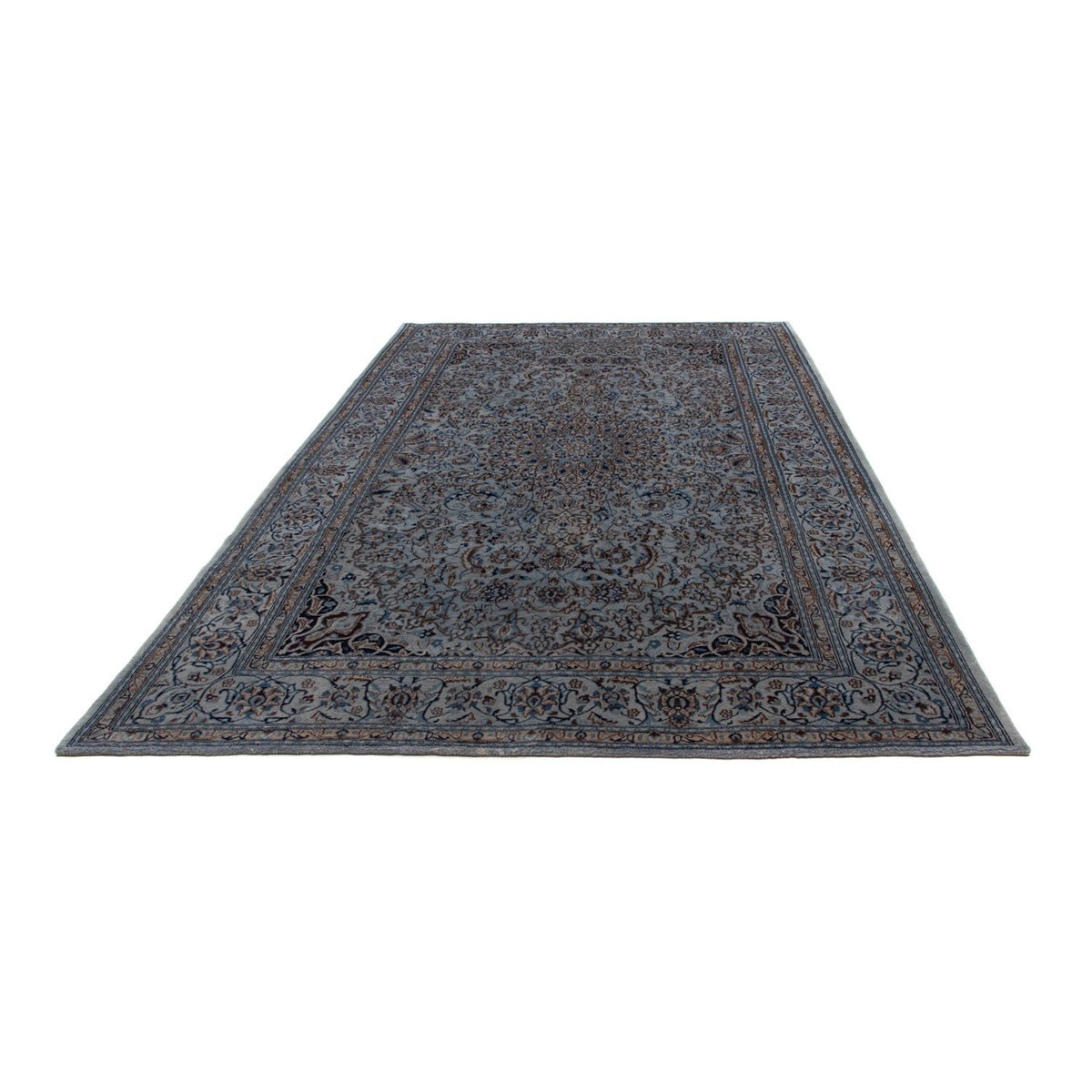 Alfombra persa - Nain - 296 x 200 cm - azul marino