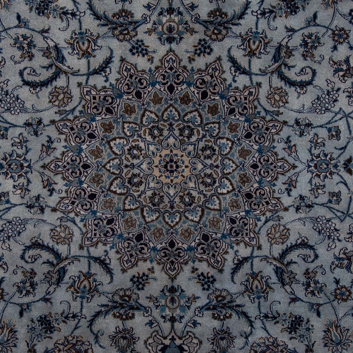 Alfombra persa - Nain - 294 x 198 cm - azul marino