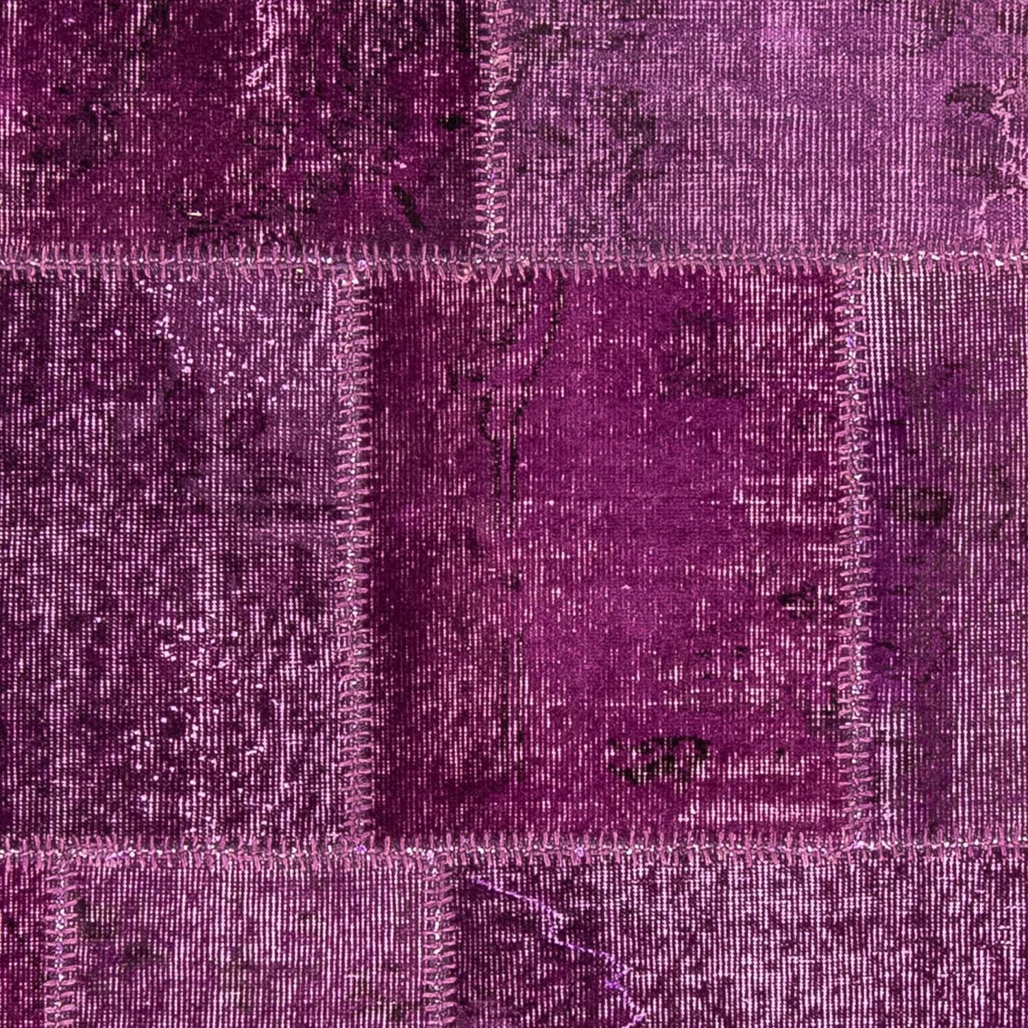 Alfombra de patchwork - 240 x 170 cm - púrpura