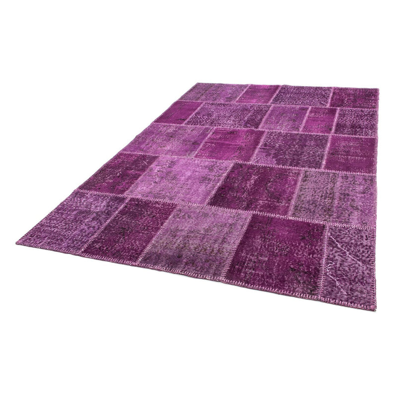 Alfombra de patchwork - 240 x 170 cm - púrpura