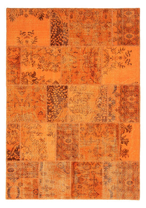Alfombra de patchwork - 240 x 170 cm - marrón