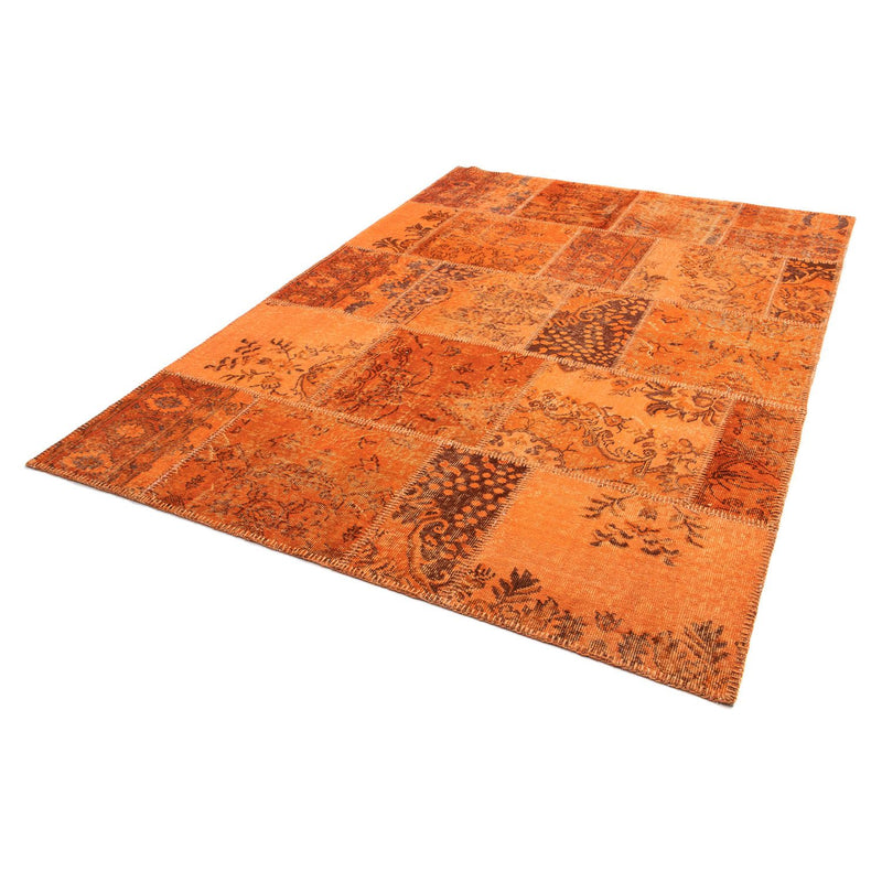 Alfombra de patchwork - 240 x 170 cm - marrón