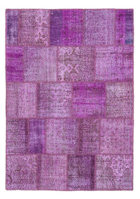 Alfombra de patchwork - 240 x 170 cm - púrpura