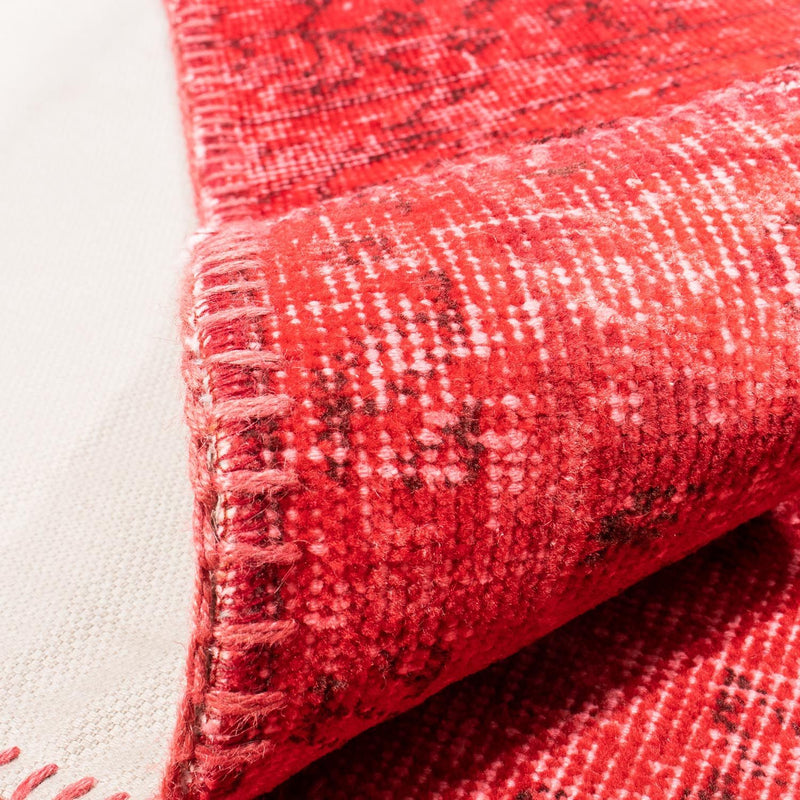 Alfombra de patchwork - 240 x 170 cm - rojo oscuro