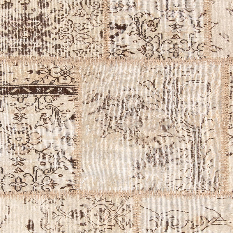 Alfombra de patchwork - 240 x 170 cm - marrón claro