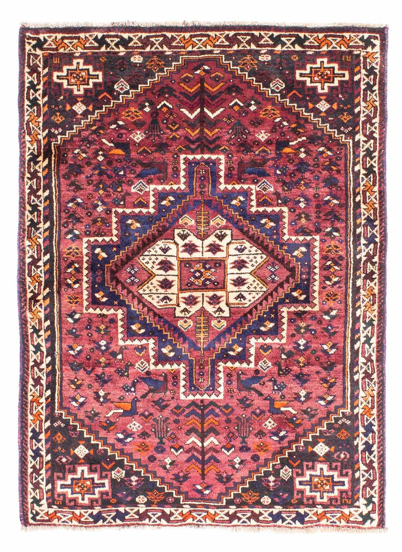 Alfombra persa - Nómada - 155 x 110 cm - fucsia