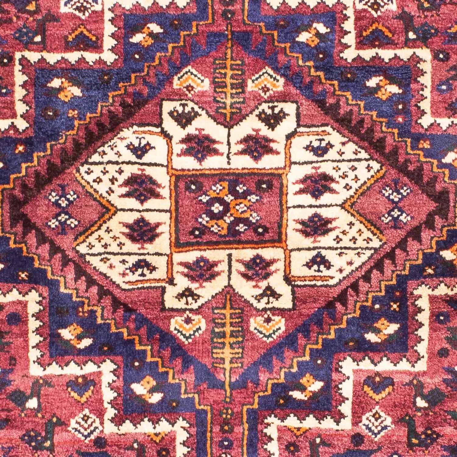 Alfombra persa - Nómada - 155 x 110 cm - fucsia