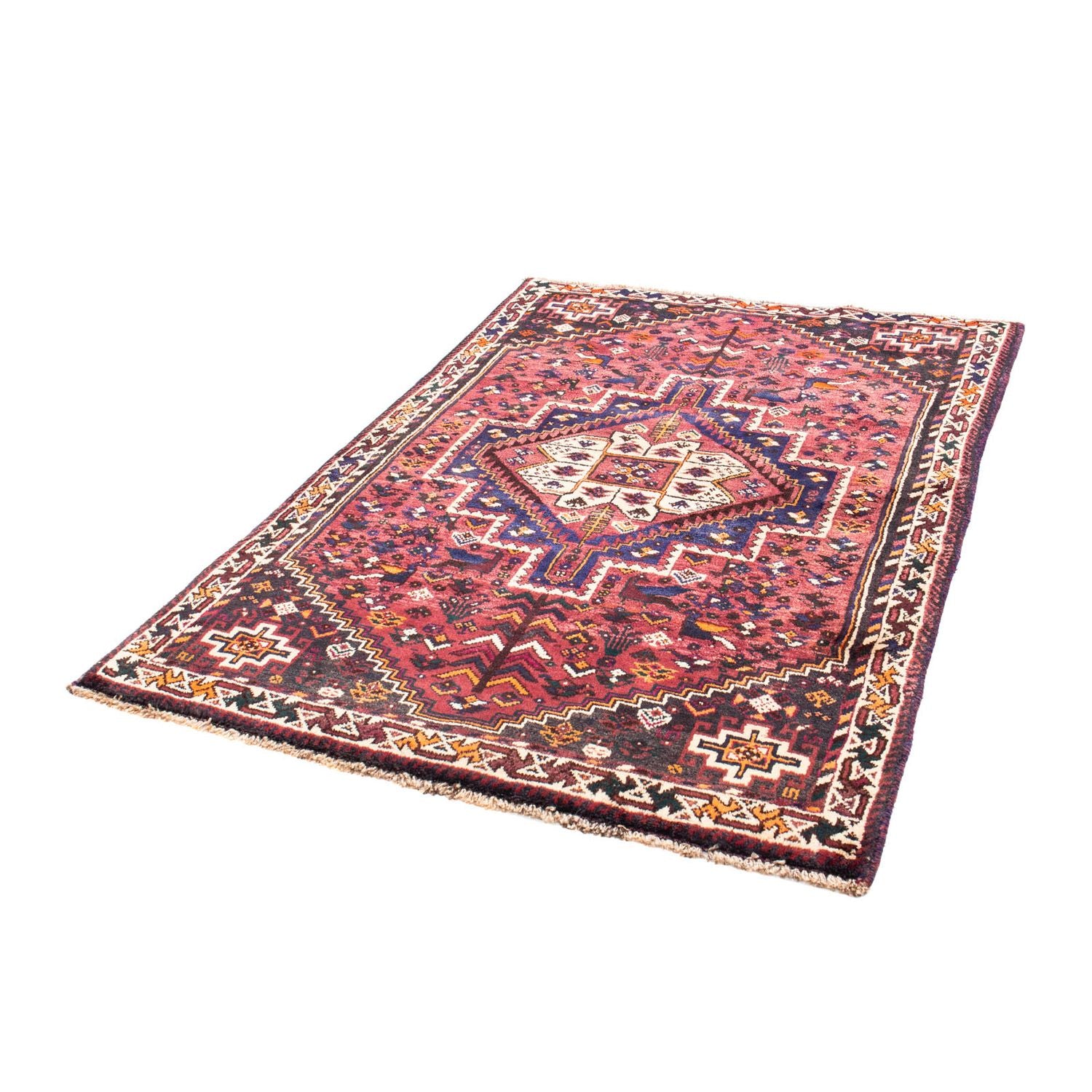 Alfombra persa - Nómada - 155 x 110 cm - fucsia