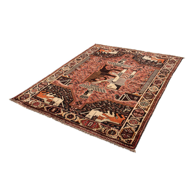 Alfombra persa - Nómada - 192 x 155 cm - rojo claro