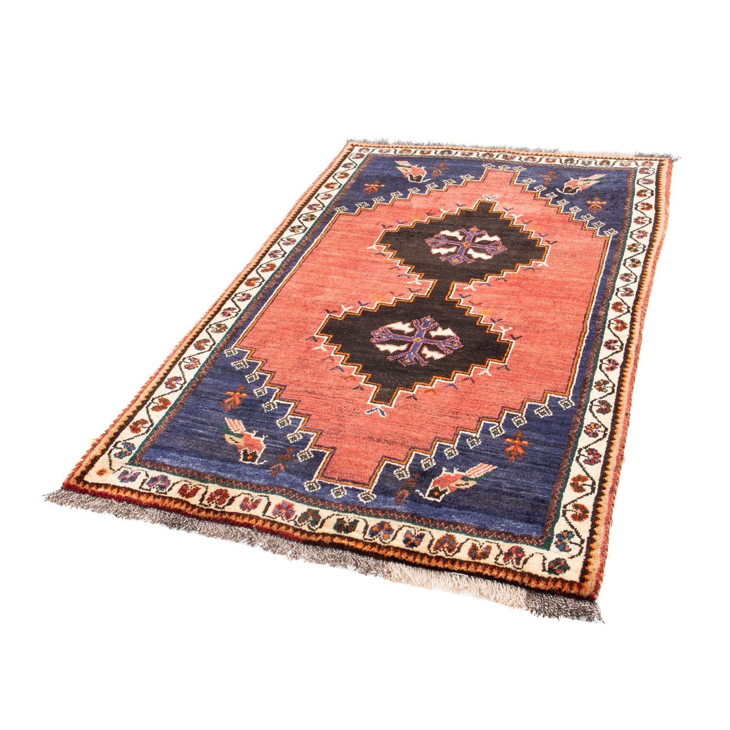 Alfombra persa - Nómada - 160 x 107 cm - azul oscuro
