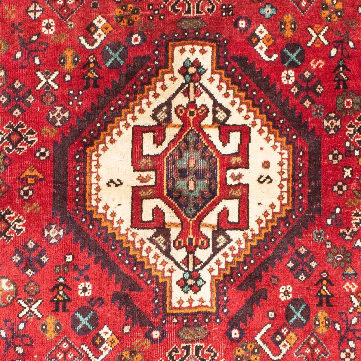 Alfombra persa - Nómada - 170 x 120 cm - rojo oscuro