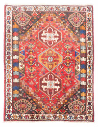 Alfombra persa - Nómada - 150 x 120 cm - rojo oscuro