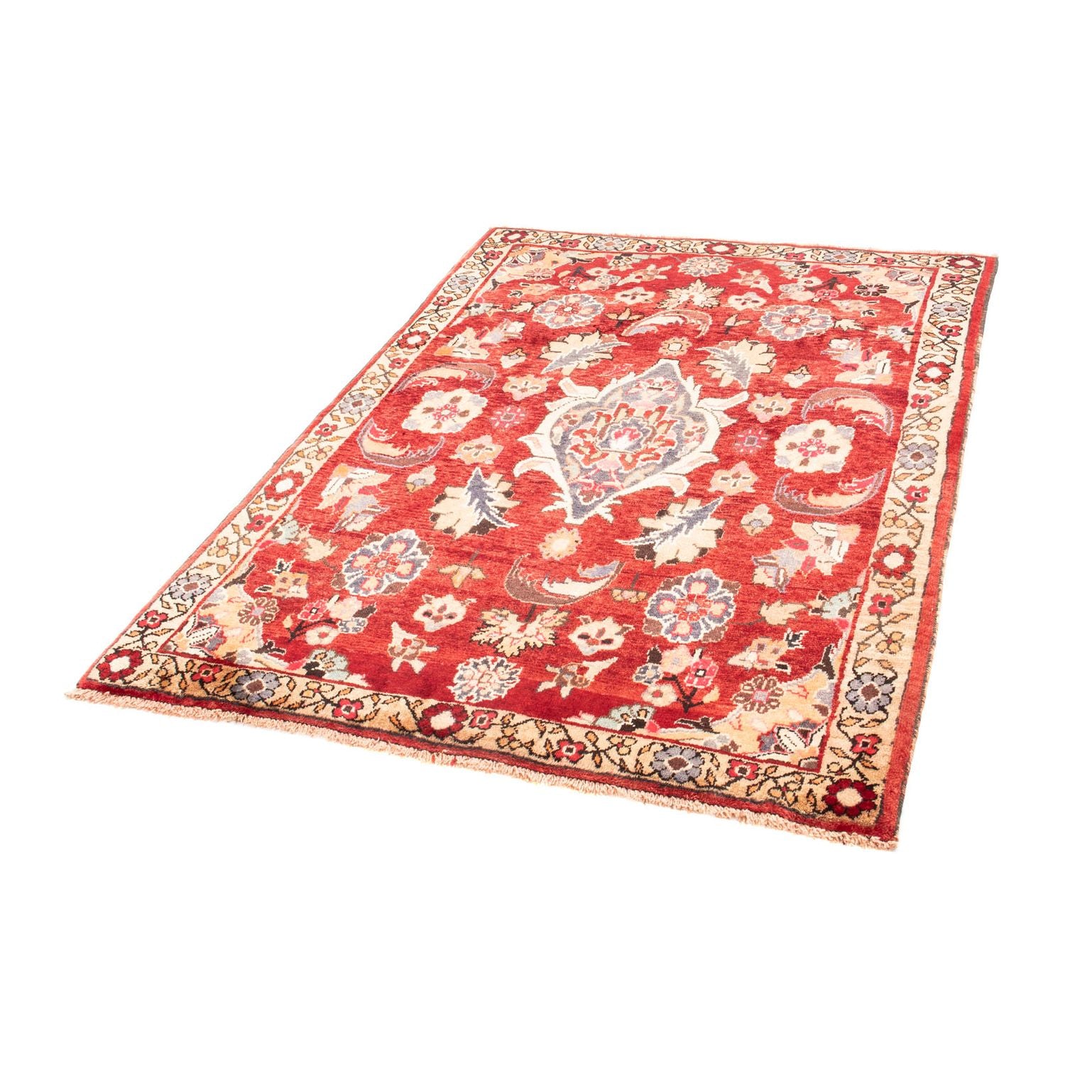 Alfombra persa - Nómada - 160 x 120 cm - rojo claro