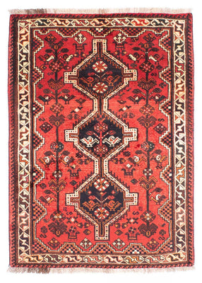 Alfombra persa - Nómada - 160 x 113 cm - rojo oscuro