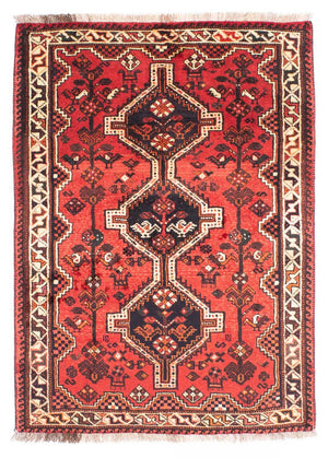 Alfombra persa - Nómada - 160 x 113 cm - rojo oscuro