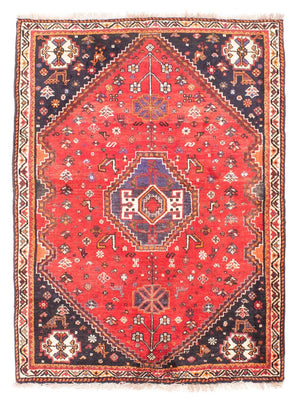 Alfombra persa - Nómada - 152 x 116 cm - rojo oscuro