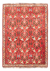 Alfombra persa - Nómada - 162 x 117 cm - rojo claro