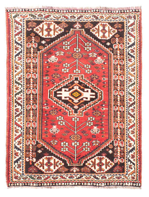 Alfombra persa - Nómada - 147 x 110 cm - rojo