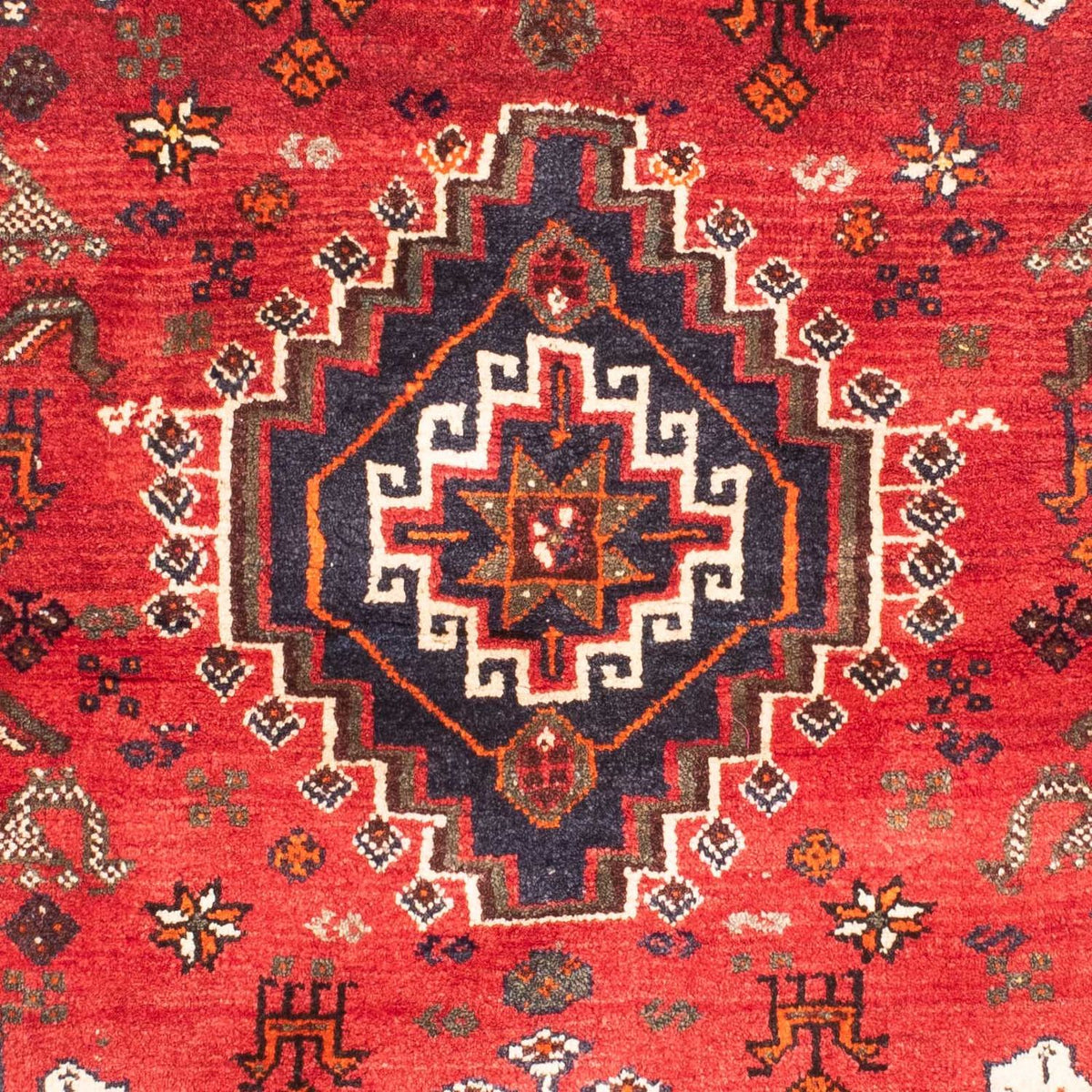 Alfombra persa - Nómada - 162 x 118 cm - rojo oscuro