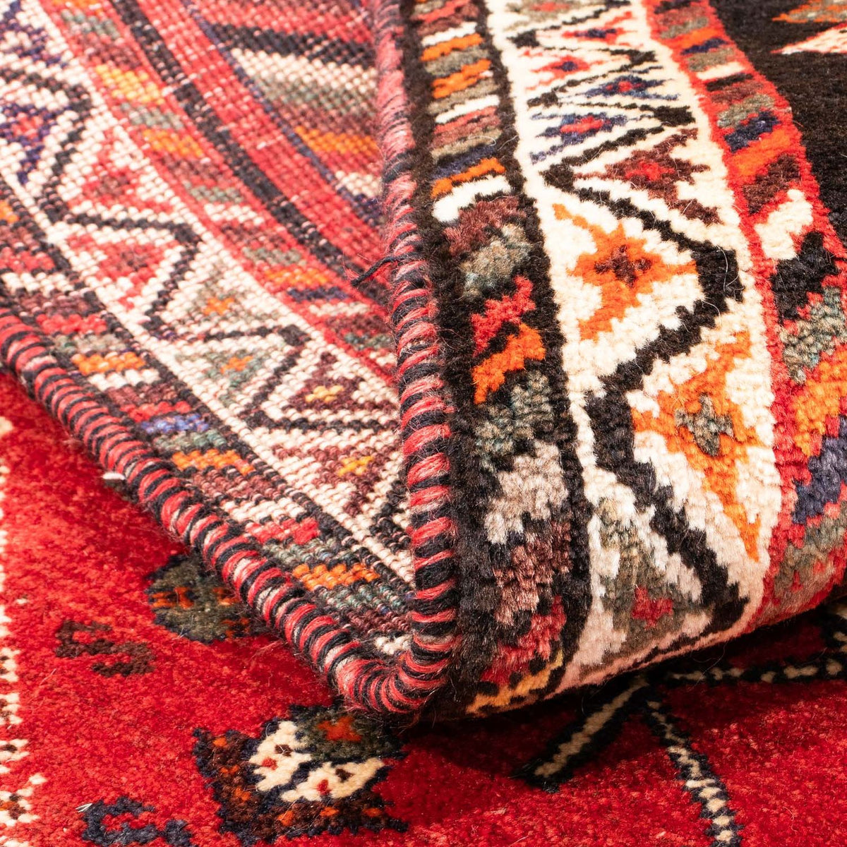 Alfombra persa - Nómada - 162 x 118 cm - rojo oscuro