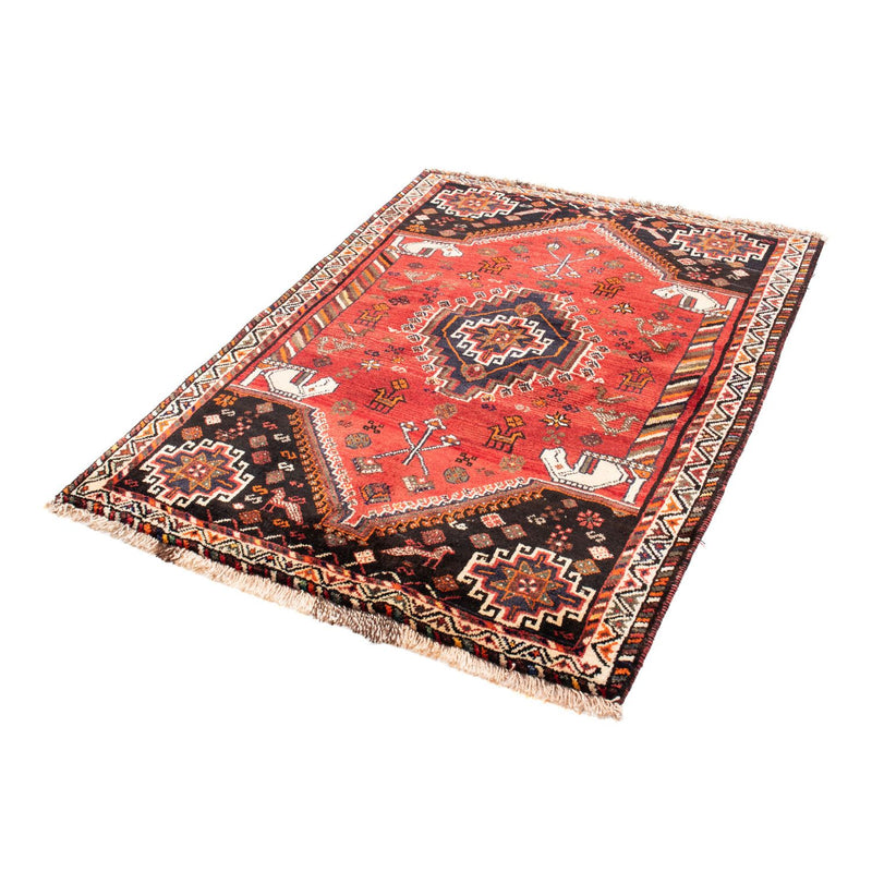 Alfombra persa - Nómada - 162 x 118 cm - rojo oscuro