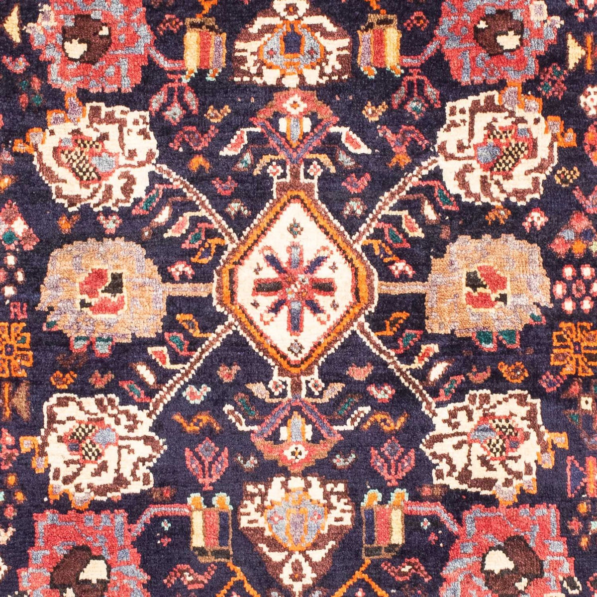 Alfombra persa - Nómada - 165 x 115 cm - azul oscuro