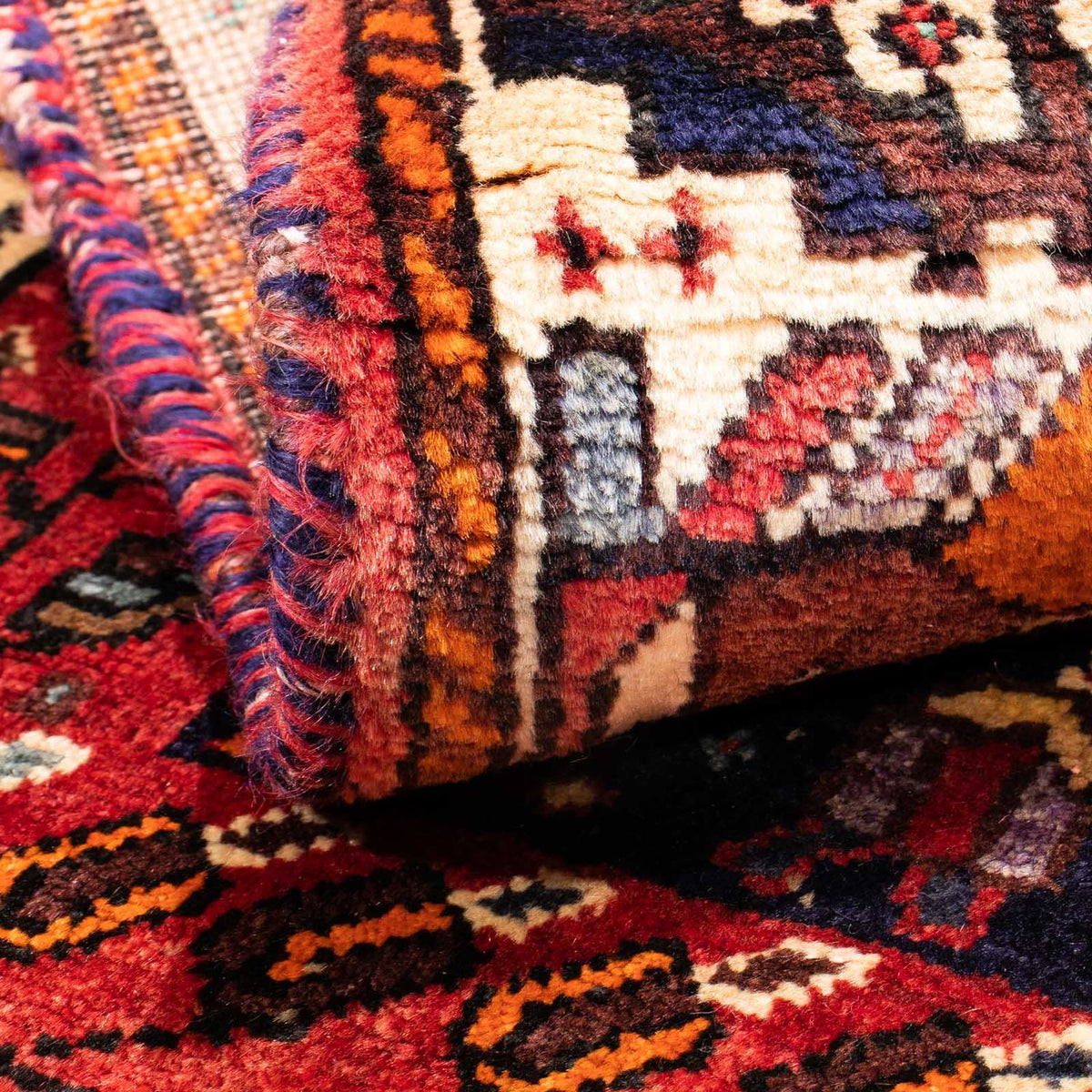 Alfombra persa - Nómada - 165 x 115 cm - azul oscuro