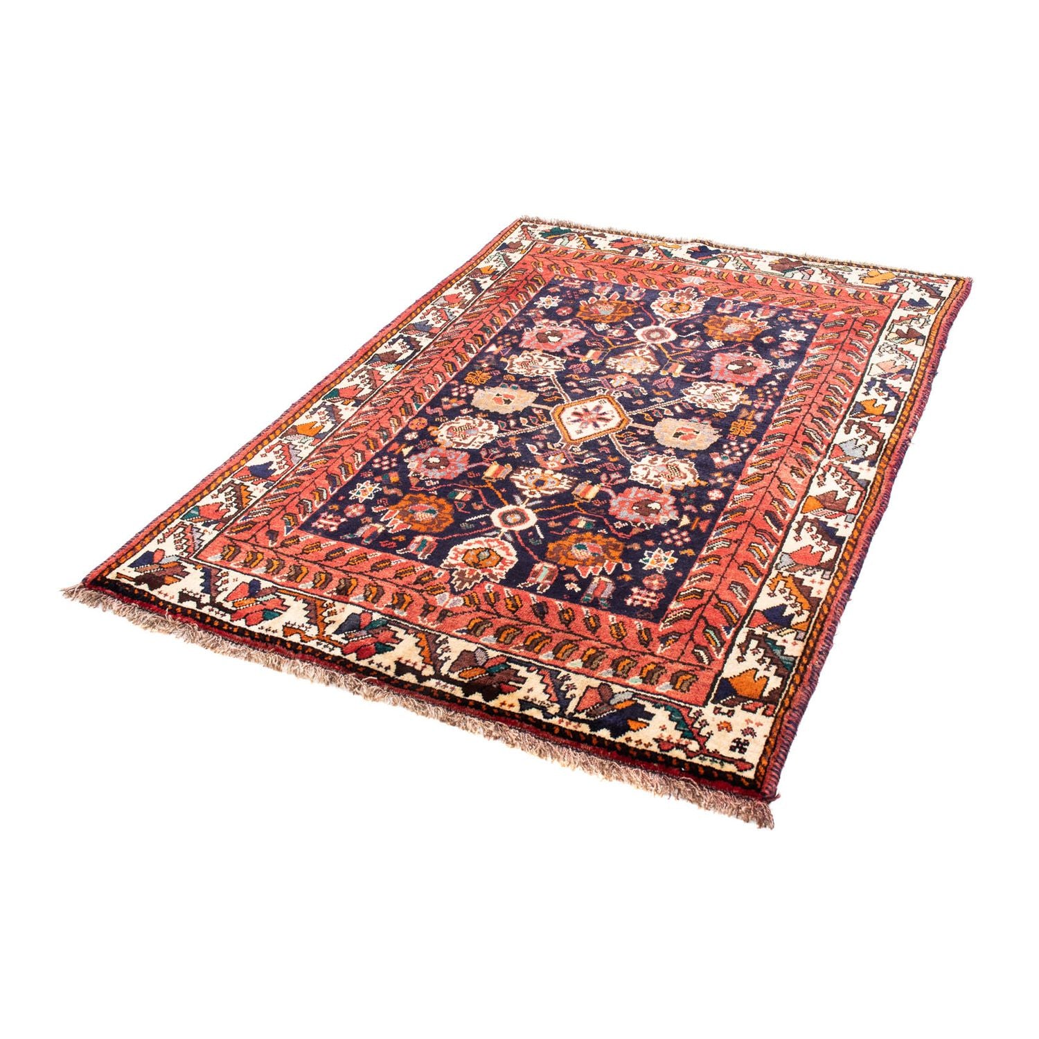 Alfombra persa - Nómada - 165 x 115 cm - azul oscuro