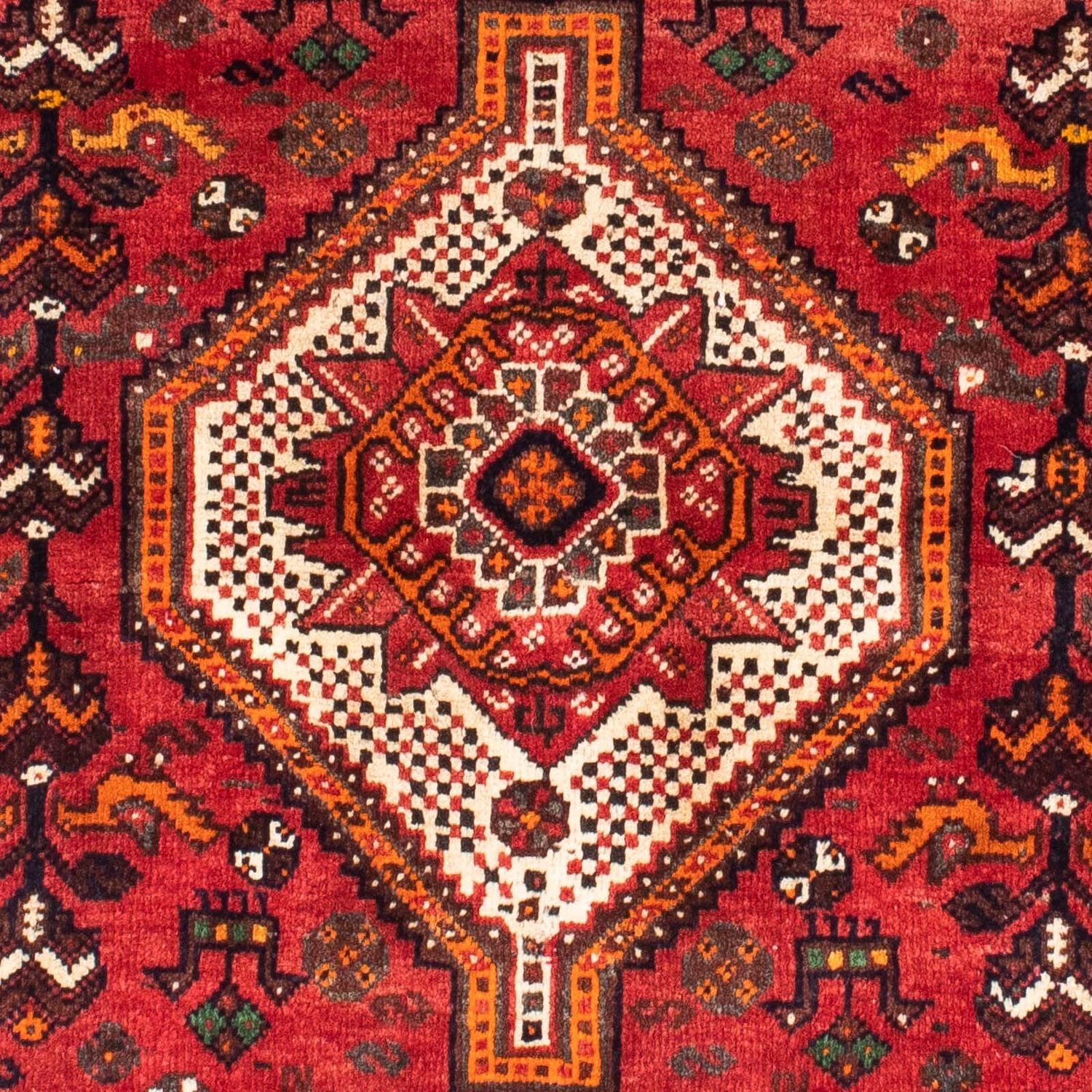 Alfombra persa - Nómada - 160 x 106 cm - rojo oscuro