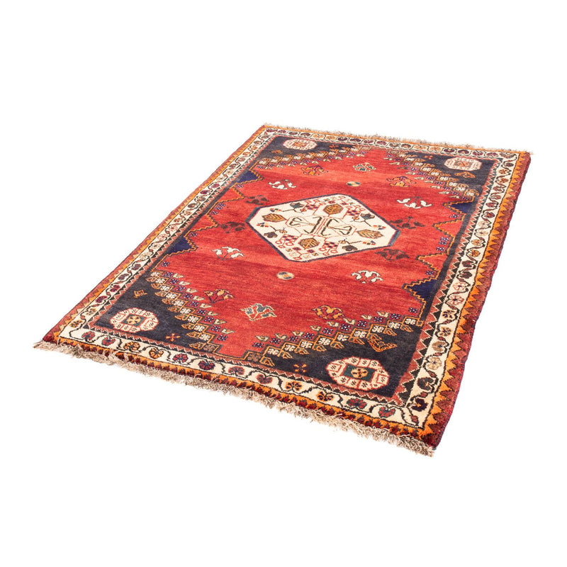 Alfombra persa - Nómada - 150 x 116 cm - rojo oscuro