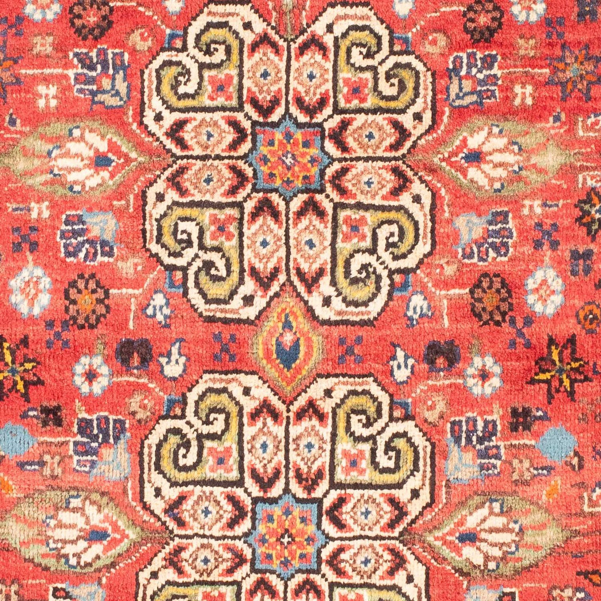 Alfombra persa - Nómada - 155 x 112 cm - rojo claro
