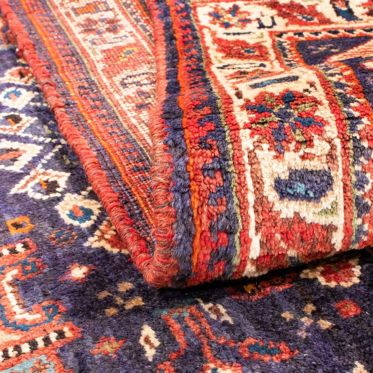 Alfombra persa - Nómada - 155 x 112 cm - rojo claro