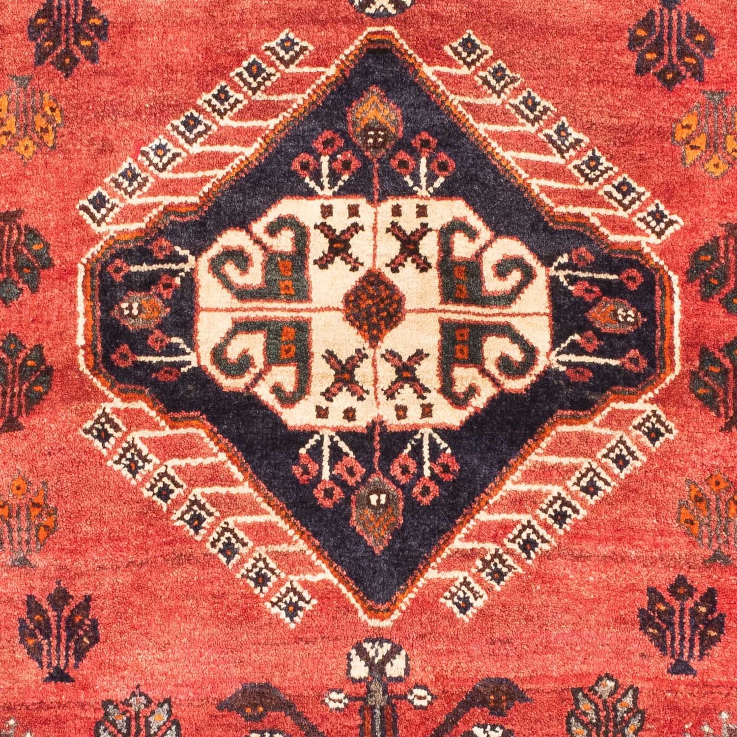 Alfombra persa - Nómada - 147 x 110 cm - azul oscuro